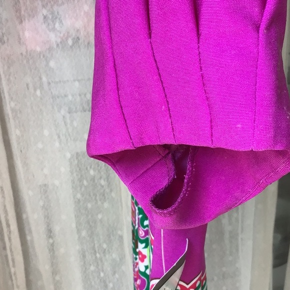 ECI Pink & Lilac Paisley Dress NWT Lord & Taylor 8 - Picture 8 of 14